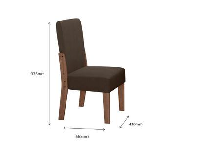 Imagem de Mesa de Jantar Eslovenia 1,35 com 6 Cadeiras Celta Moveis