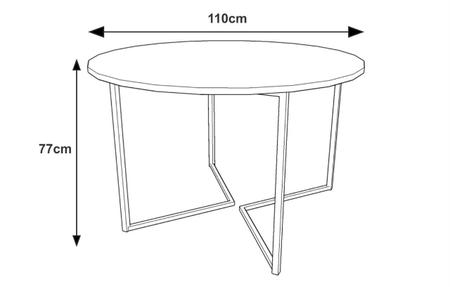 Imagem de Mesa de Jantar Industrial Base De Ferro Cobre em  V  Tampo 110 Canela