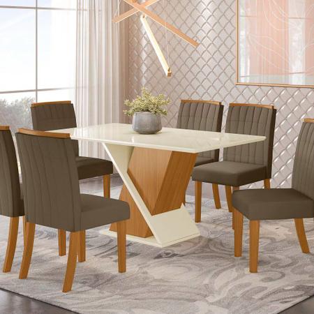 Conjunto Mesa de Jantar com 6 cadeiras - COLUMBIA