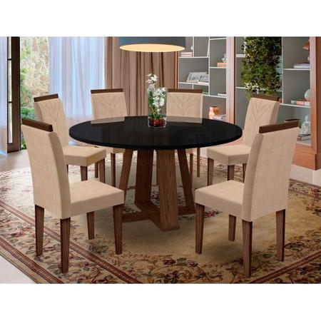 Imagem de Mesa de Jantar Isabela com 6 Cadeiras Amanda New Ceval