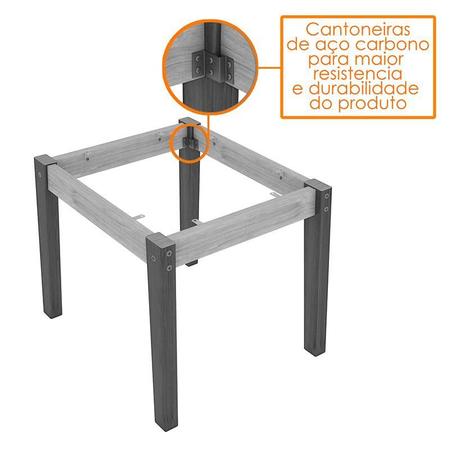 Conjunto Mesa de Jantar com 08 Cadeiras Zaki e Mesa Jasmin Retangular 2.40  x 1.10