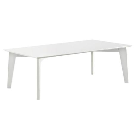 Mesa de Jantar Lisboa Univ Retangular 180 cm Tampo de Madeira Vidro Colado Laca Off White Brilhante - Todos Móveis Imagem de Mesa de Jantar Lisboa Univ Retangular 180 cm Tampo de Madeira Vidro Colado Laca Off White Brilhante