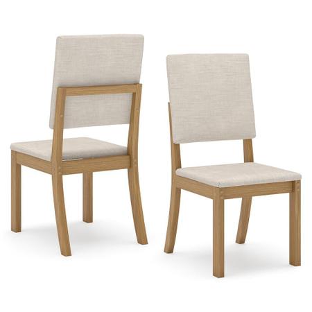 Imagem de Mesa de Jantar Luíza Tampo de MDF com 4 Cadeiras Milla - Móveis Henn