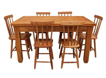 Imagem de Mesa de Jantar Madeira De Demolição 6 Lugares 1,80 x 1,00 (Só a mesa)