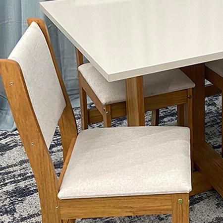 Imagem de Mesa de Jantar Magic com 4 Cadeiras Viero Cor Mel Blonde