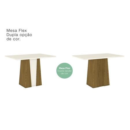 Imagem de Mesa de Jantar Orus Tampo de MDF com 4 Cadeiras Milla - Móveis Henn