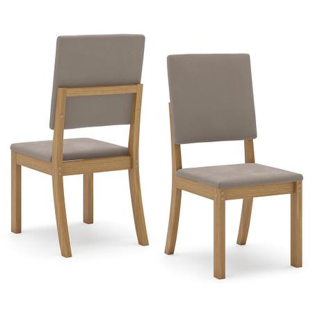 Imagem de Mesa de Jantar Orus Tampo de MDF com 4 Cadeiras Milla - Móveis Henn
