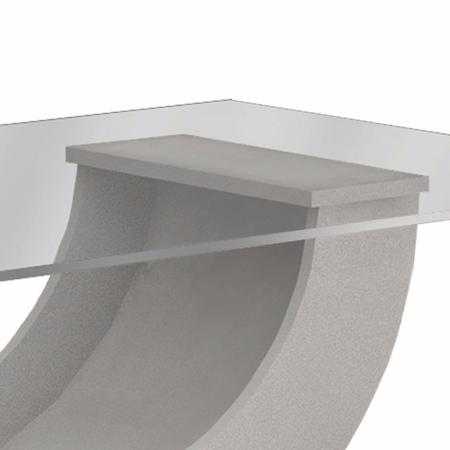 Imagem de Mesa de Jantar Retangular Tampo Vidro 120cm Olímpia New Leifer Branco