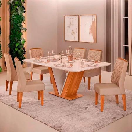 Conjunto Mesa de Jantar com 6 cadeiras - COLUMBIA