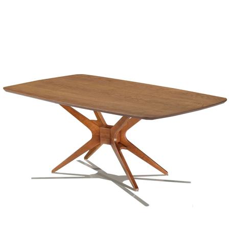 Imagem de Mesa de Jantar XS com Tampo Retangular Nogueira Base Nogal 180cm - 57285