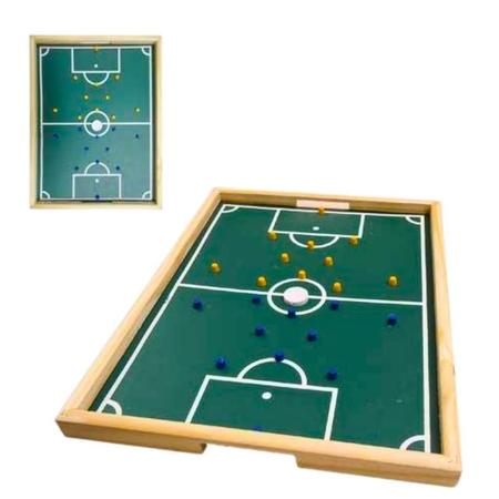 Imagem de Mesa de jogo de futebol de dedo madeira dedobol