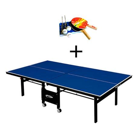 Imagem de MESA DE PING PONG MDF 18mm 1084 KLOPF C/ RODAS + KIT Suporte, Rede, Bolinhas 5030