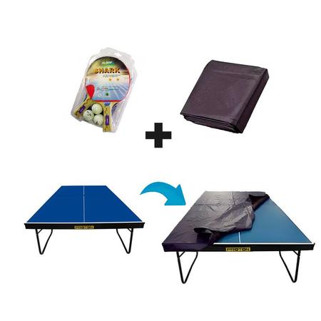 MESA PING PONG MDF 25mm KLOPF 1008 + KIT COMPLETO 5031 + Capa para Mesa  Fechada : : Casa