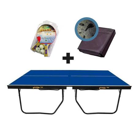 Mesa de ping pong cor preta mdp 15mm 1010 klopf + kit Completo 5031 + Capa  Para Mesa Aberta/Montada 7001 em Promoção na Americanas