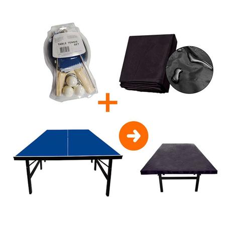 Mesa de Ping Pong Klopf MDP 15MM 1001 + Kit Tênis de Mesa 5030