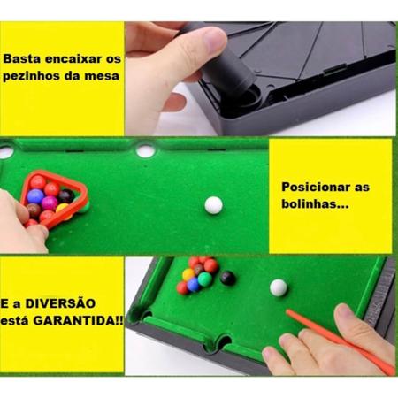 Mesa De Bilhar Infantil Sinuca Brinquedo Snooker Luxo - BRASKIT