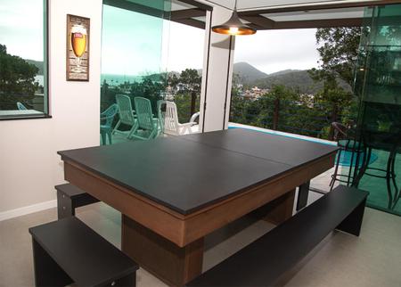 Mesa de Sinuca e jantar com 2 Bancos - 1,91x1,04 - Nelson Bilhares - Mesa  de Sinuca - Magazine Luiza