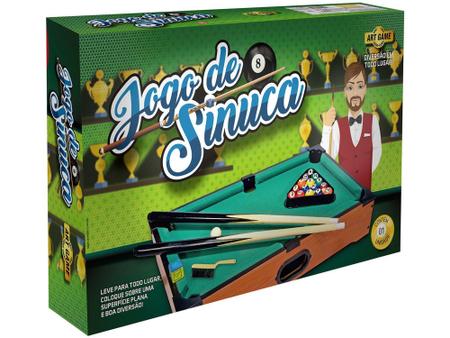 Jogo Bilhar Mesa Sinuca Snooker Brinquedo Completo 15 Peças - Art Brink -  Mesa de Sinuca - Magazine Luiza