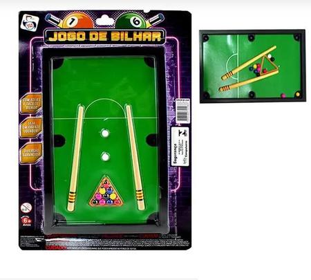 Mesa De Sinuca Mini Bilhar Jogo Brinquedo Infantil Divertido Snooker Pica  Pau Tacos Bolas, Magalu Empresas