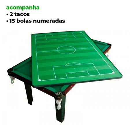 Mesa Multiuso Sinuca Ping Pong e Futebol de Botão Klopf - 4 em 1 - Preços  com até 6% de desconto