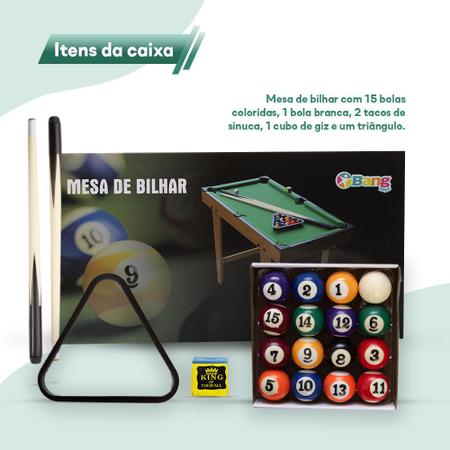 Jogo Mesa de Bilhar 902 - BANG TOYS - Mesa de Sinuca - Magazine Luiza