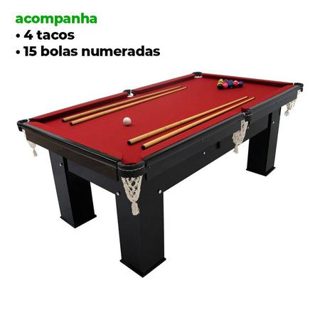 Mesa de sinuca (snooker) oficial com tacos de madeira e bolas de jogo., -  Detalhes do Bloco DWG