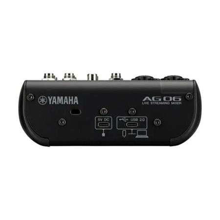 Imagem de Mesa De Som Yamaha Ag06mk2, USB, com 4 Polos, Controlador AG, Preto - 78775