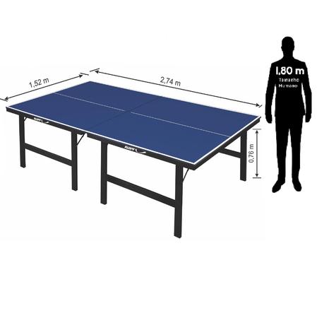 Tênis De Mesa Oficial Ping Pong MDF 15mm Luxo Procópio - Azul