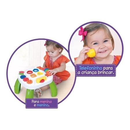 Imagem de Mesa Didática Infantil Pedagógica Mesinha para Criança Play Time Cotiplás - VERDE