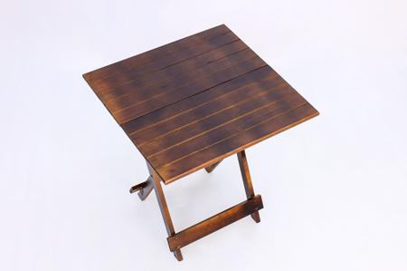 Mesa com tampo de madeira 70x70 - castellmaq