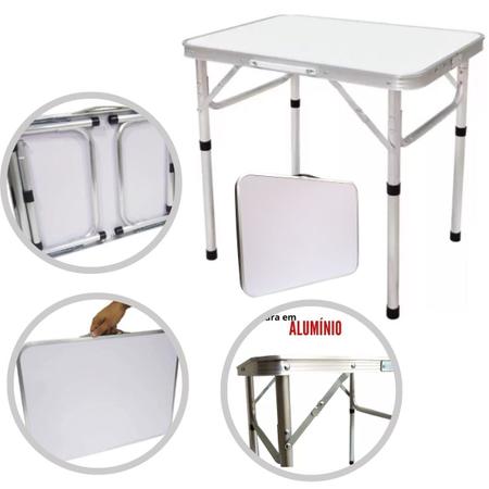 Imagem de Mesa Dobravel Portatil Vira Maleta Camping Praia 60x45cm