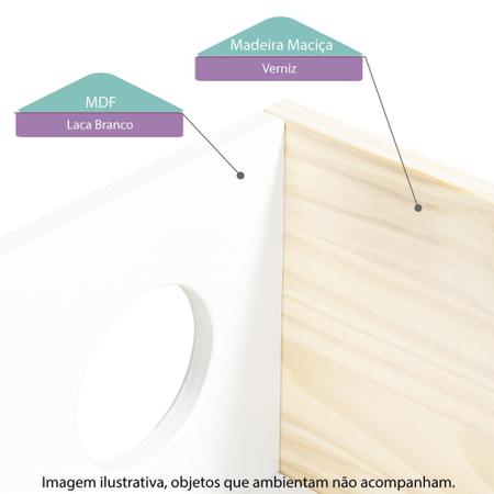 Imagem de Mesa e Cadeira Infantil Cubo Montessoriano Natural/Branco - Casatema