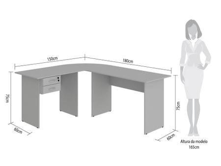 Mesa de Gaveta 2 x 1