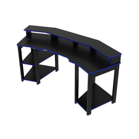 Imagem de Mesa Gamer Cockpit ME4167 Preto/Azul Tecnomobili