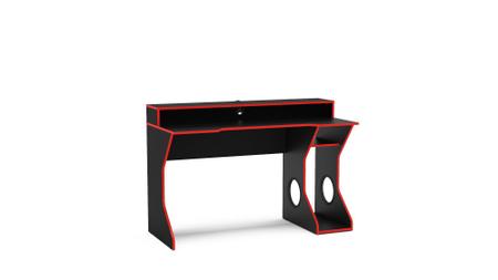 Imagem de Mesa gamer Fremont para 2 monitores Preto/Vermelho Politorno