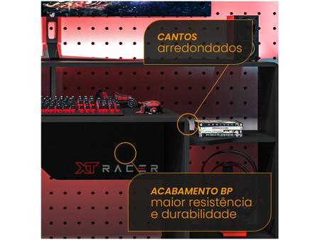 Imagem de Mesa Gamer XT Racer Control Preta e Vermelha