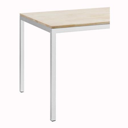 Imagem de Mesa Havana Base Em Aço Branco/Pinus - Daf Mobiliário