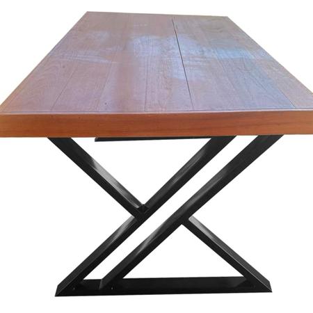 Imagem de Mesa Industrial para Área Gourmet Amsterdã com Ferragem Preta 2,20m