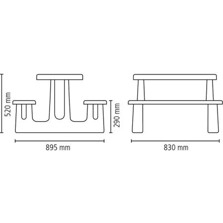 Imagem de Mesa Infantil para Pic-nic e escolar colorida - 92360000 - Tramontina