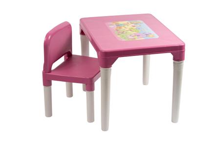 Imagem de Mesa Infantil Rosa Princesinhas Com Cadeira