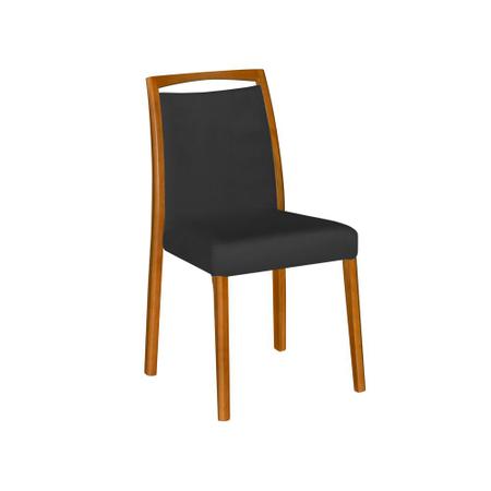 Imagem de Mesa Jantar Luxo Jade 160x90cm Off White com 4 Cadeiras Estofadas Veludo Preto Base Madeira Maciça M