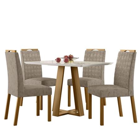 Imagem de Mesa Jantar Retangular 135 x 80 Com Vidro 3mm Bella Sem Cadeiras - ÉdeCasaMóveis