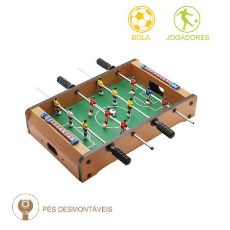 Imagem de Mesa Jogo De Futebol Pebolim Infantil 9 Jogadores Família