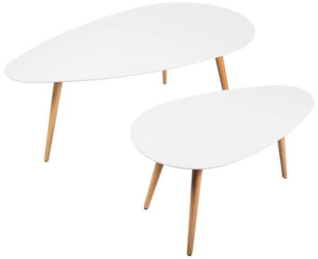 Imagem de Mesa Kit Ravena 2 Pecas em MDF Cor Branco - 29703