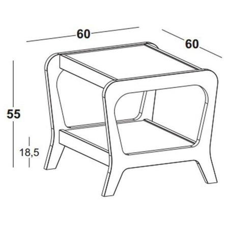 Imagem de Mesa Lateral 1 Prateleira Marley Maxima