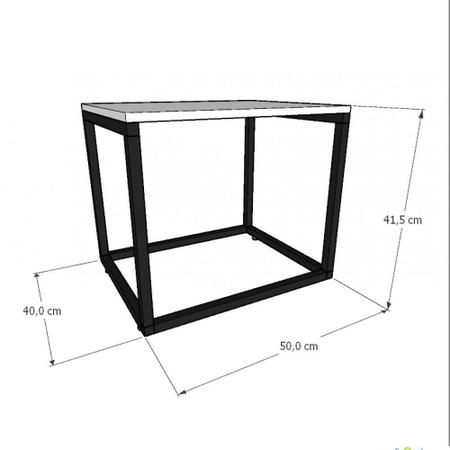 Imagem de Mesa lateral branca aparador de sofa sala mesa lateral cama