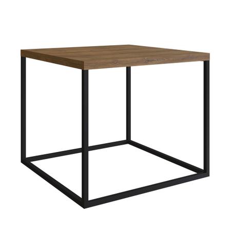 Imagem de Mesa Lateral Estilo Industrial Grande 50x50cm Freedom Naturart