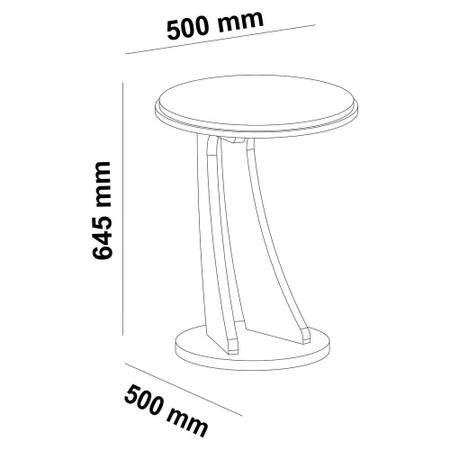 Imagem de Mesa Lateral Redonda 50cm Multimóveis CR45134