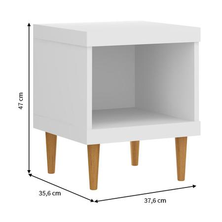 Imagem de Mesa Lateral Retangular Easy Clic Branca 38 cm