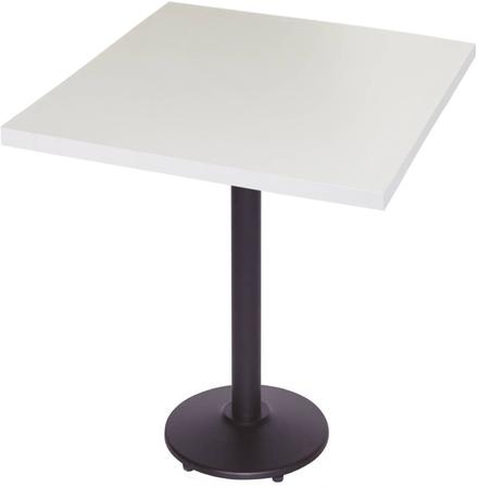 Imagem de Mesa Luisiana 60 cm Tampo Branco Quadrado Base Ferro Pintado Preto - 39409